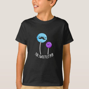 T-shirt Pop le plus doux amusant Lollipop Pun Dark BG