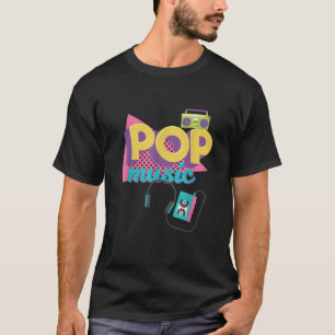 T-shirt Pop Music Retro Vintage Pastel Colonnes Dj B Jour 