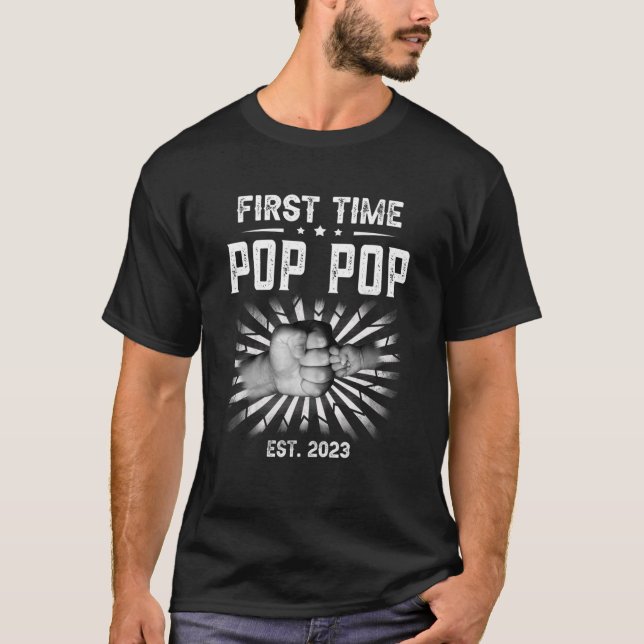 T-shirt Pop Pop 2023 pour la première fois chez les hommes (Devant)