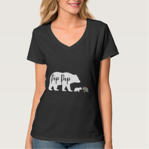 T-shirt Pop Pop Bear Sensibilisation sur l'autisme Love Su