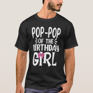 T-shirt Pop Pop De Fille Anniversaire Maman Papa Enfants F