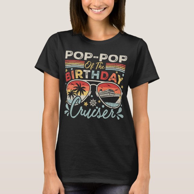 T-shirt Pop-Pop des femmes de vacances de croisière d'anni (Devant)