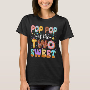 T-shirt Pop Pop du gâteau d'anniversaire des deux mignonne