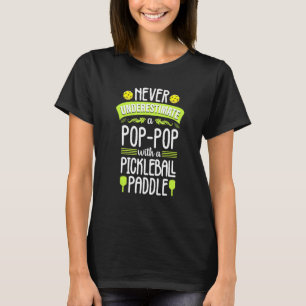 T-shirt Pop Pop Pickleball Grand-père Papa Cool Paddle-Bal