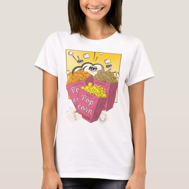 T-shirt Pop Pop Popcorn Tee (Devant)