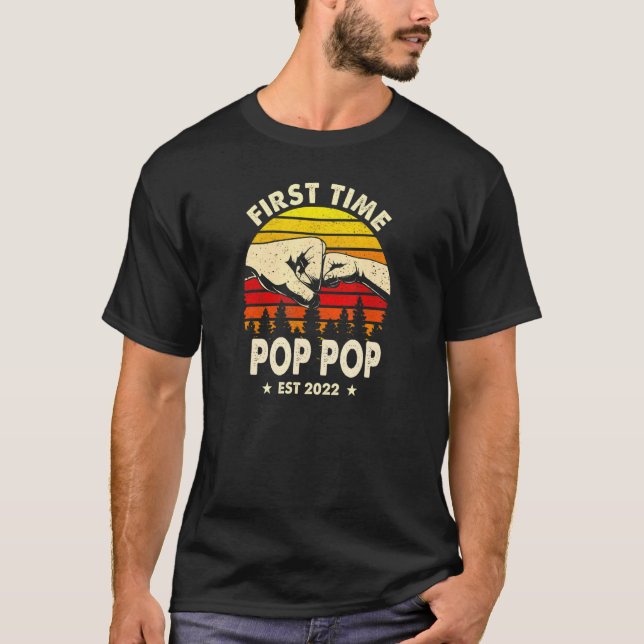T-shirt Pop Pop Première Fois 2022 Pour Promoted To Paps N (Devant)