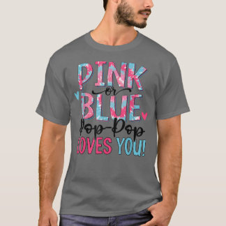 T-shirt Pop Pop Rose Ou Bleu Vous Aime Tie Dye Bébé Genre