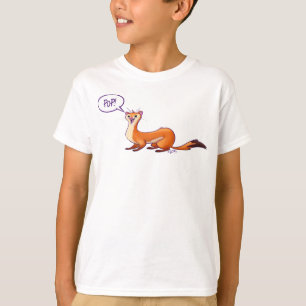 T-shirt POP PREND LE WEASEL par Jeff Willis Art