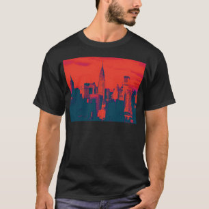 T-shirt Pop Style Rouge Retro Art New York City