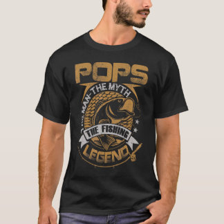 T-shirt Pop The Man The Myth The Fishing Legend Père's