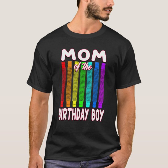 T-shirt Pop Tube Anniversaire Maman du garçon d'anniversai (Devant)