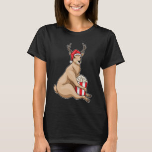T-shirt Popcorn de Noël de rennes