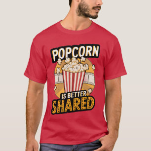T-shirt POPCORN EST MIEUX PARTAGÉE fille