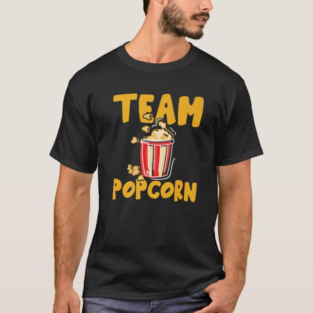 T-shirt Popcorn Films Snack Cinéma TV Spectacles - Équipe  (Devant)