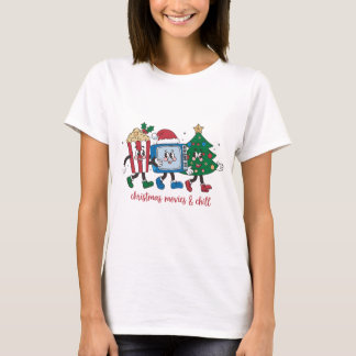 T-shirt Popcorn, Telly, Arbre, Films de Noël et Chill