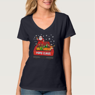 T-shirt Popo Claus Camion Rouge Père Noël Reindeer Elf Noë
