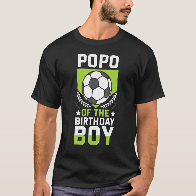 T-shirt Popo Du Joueur De Football Anniversaire Équipe Ann (Devant)