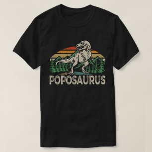 T-shirt Poposaurus Dinosaure Papy Saurus Fête des Pères