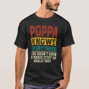 T-shirt Poppa Sait Tout S'Il Ne Connaît Pas P Vintage