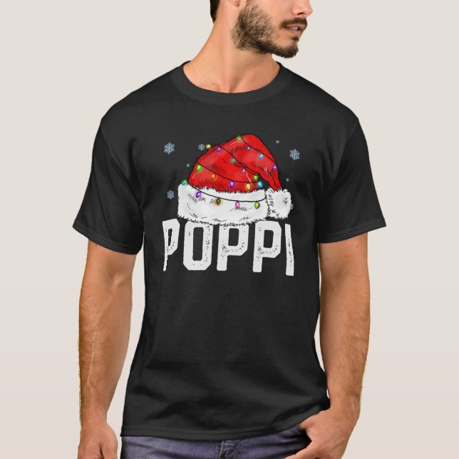 T-shirt Poppi Claus Funny Xmas Famille Correspondante Gran (Devant)