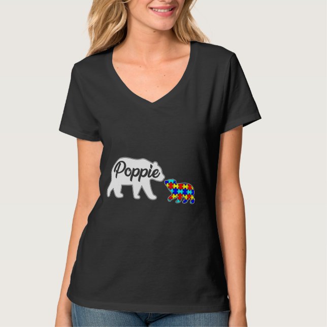 T-shirt Poppie Ours Sensibilisation sur l'autisme Amour So (Devant)