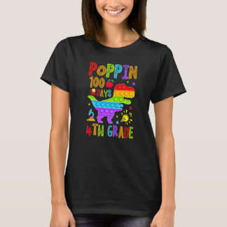 T-shirt Poppin 100 jours 4e année école Dinosaure primaire