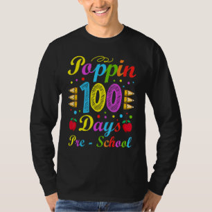 T-shirt Poppin 100 Jours École Maternelle École Enfantine