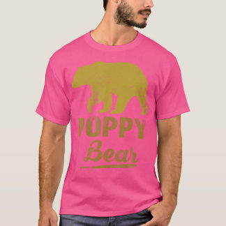T-shirt Poppy Bear Papa Bear Fête des pères Pêche Camping
