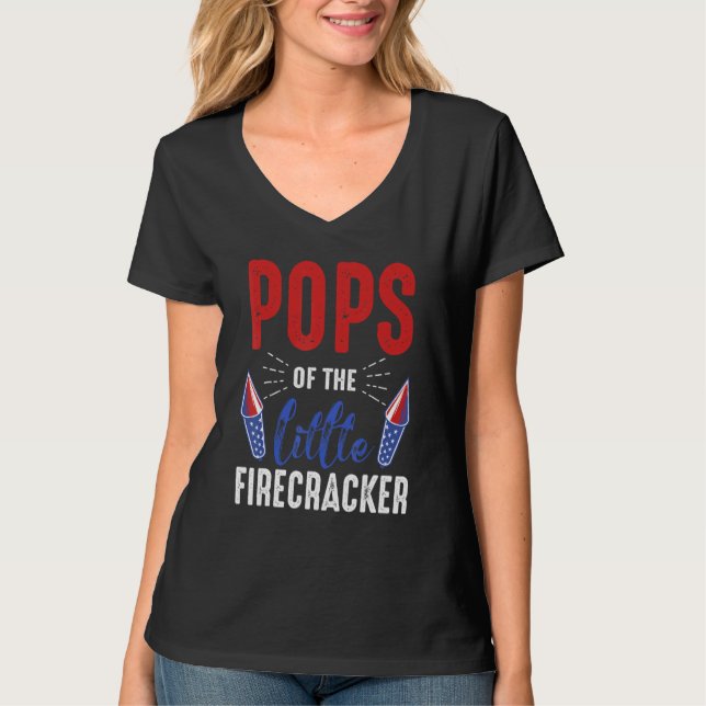 T-shirt Pops Du Petit Pétard 4 juillet Birthda (Devant)