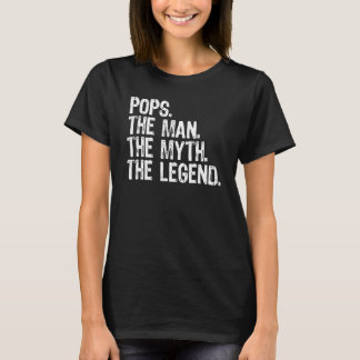 T-shirt Pops Man Myth Légende Papa grand-père Fête des pèr