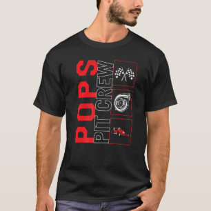 T-shirt Pops Pit Crew Voiture Course Course Pilote Course