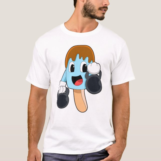 T-shirt Popsicle at Strength entraînement avec Dumbbells (Devant)