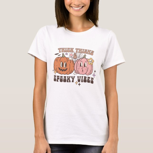 T-shirt Popsicle Éffrayant et sucré pour Halloween (Devant)