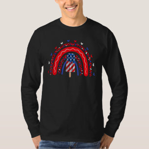 T-shirt Popsicle Quart Juillet Américain Drapeau Américain