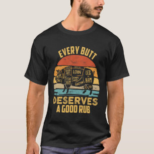 T-shirt Porc Barbecue Chaque Bouton Mérite Un Bon Cochon B