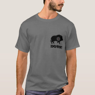 T-shirt Porc noir vers le bas ! Chemise