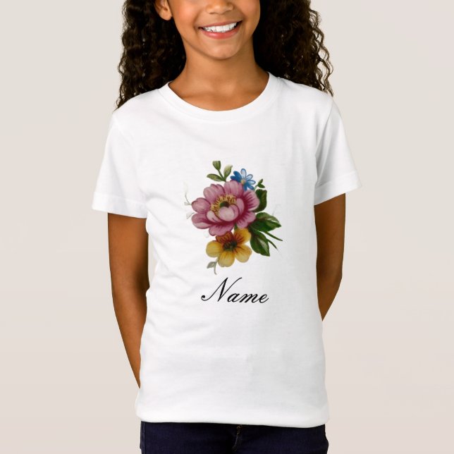 T-Shirt Porcelain Inspired Floral  (Devant)