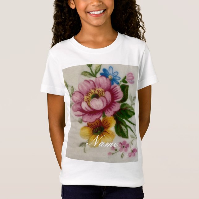 T-Shirt Porcelaine Inspiré Floral (Devant)