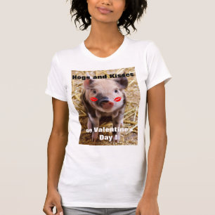 T-shirt Porcelet drôle mignon de Saint Valentin drôle
