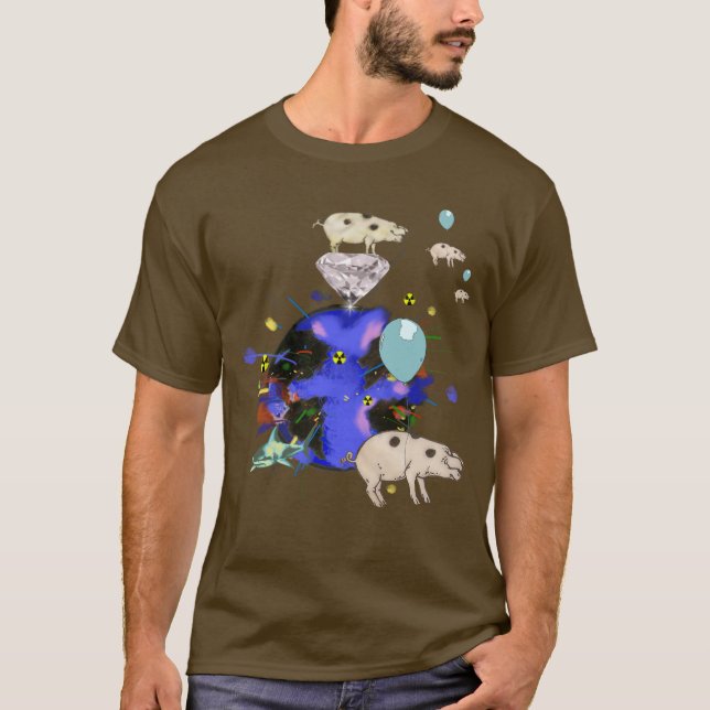 T-shirt porcins - évasion de bacon (Devant)