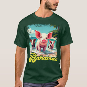 T-shirt Porcs Nageurs des Bahamas - Aventure de la Plage a