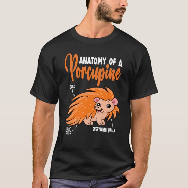 T-shirt Porcupine anatomy (Devant)
