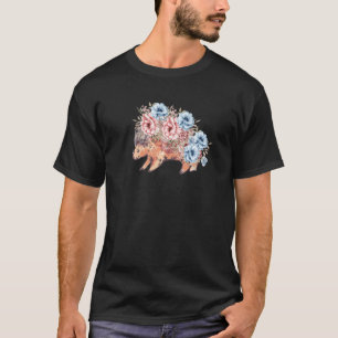 T-shirt Porcupine avec des bouquets de fleurs Rodent Porcu