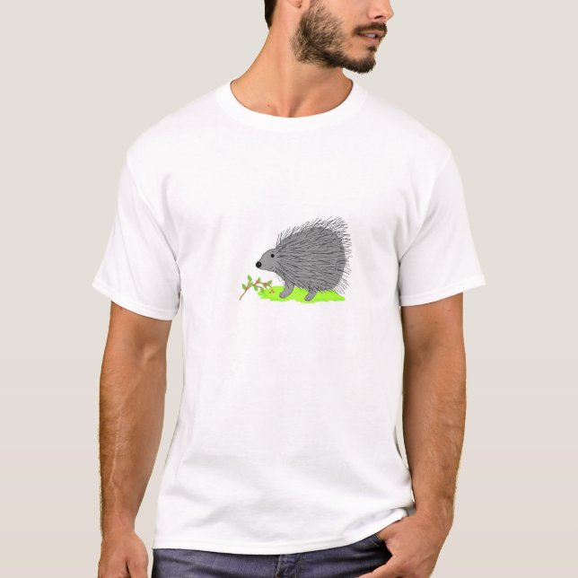 T-shirt Porcupine de dessin (Devant)