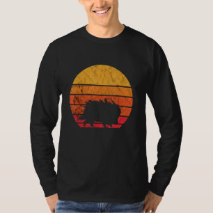T-shirt Porcupine épine Vintage Retro Rodent Sunset Animal