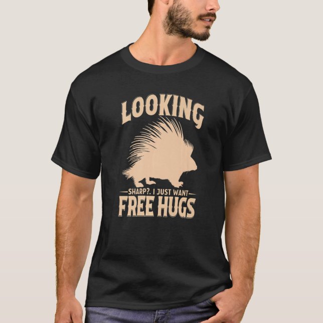 T-shirt Porcupine Grand Sharp Hugger Hedgehog Cuddle 5 (Devant)