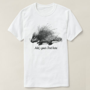 T-shirt Porcupine Illustration personnalisable Mens T-Shir