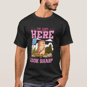 T-shirt Porcupine Lover Je suis juste là pour regarder Sha