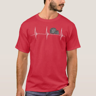 T-shirt Porcupine Rodent Heartbeat EKG Pulse Nature Animal