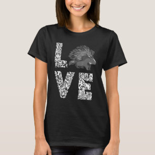 T-shirt Porcupine Rodent Léopard Aimer Spine Animal Quill 